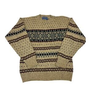 Vintage Pendleton Lobo Wool Fair Isle Sweater Women's Medium Cottage